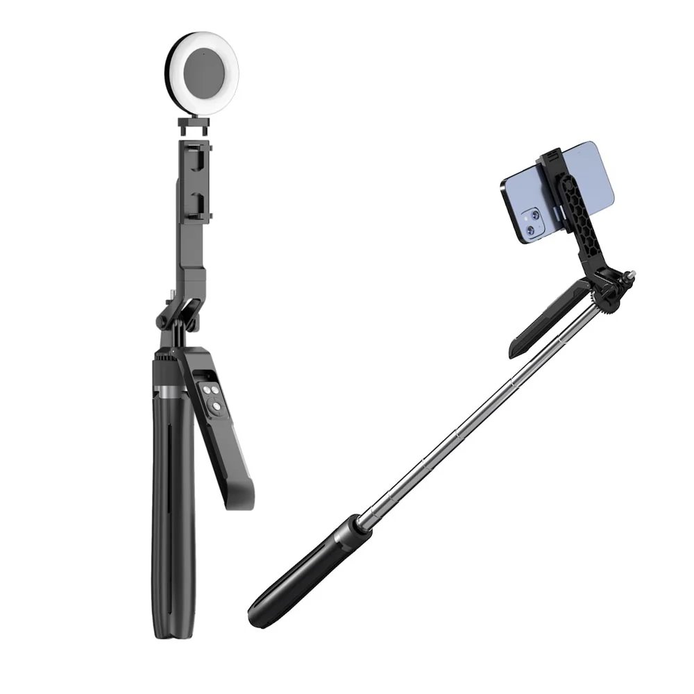 B18 Handheld Foldable Selfie Stick & Floor Tripod Stand with Remote