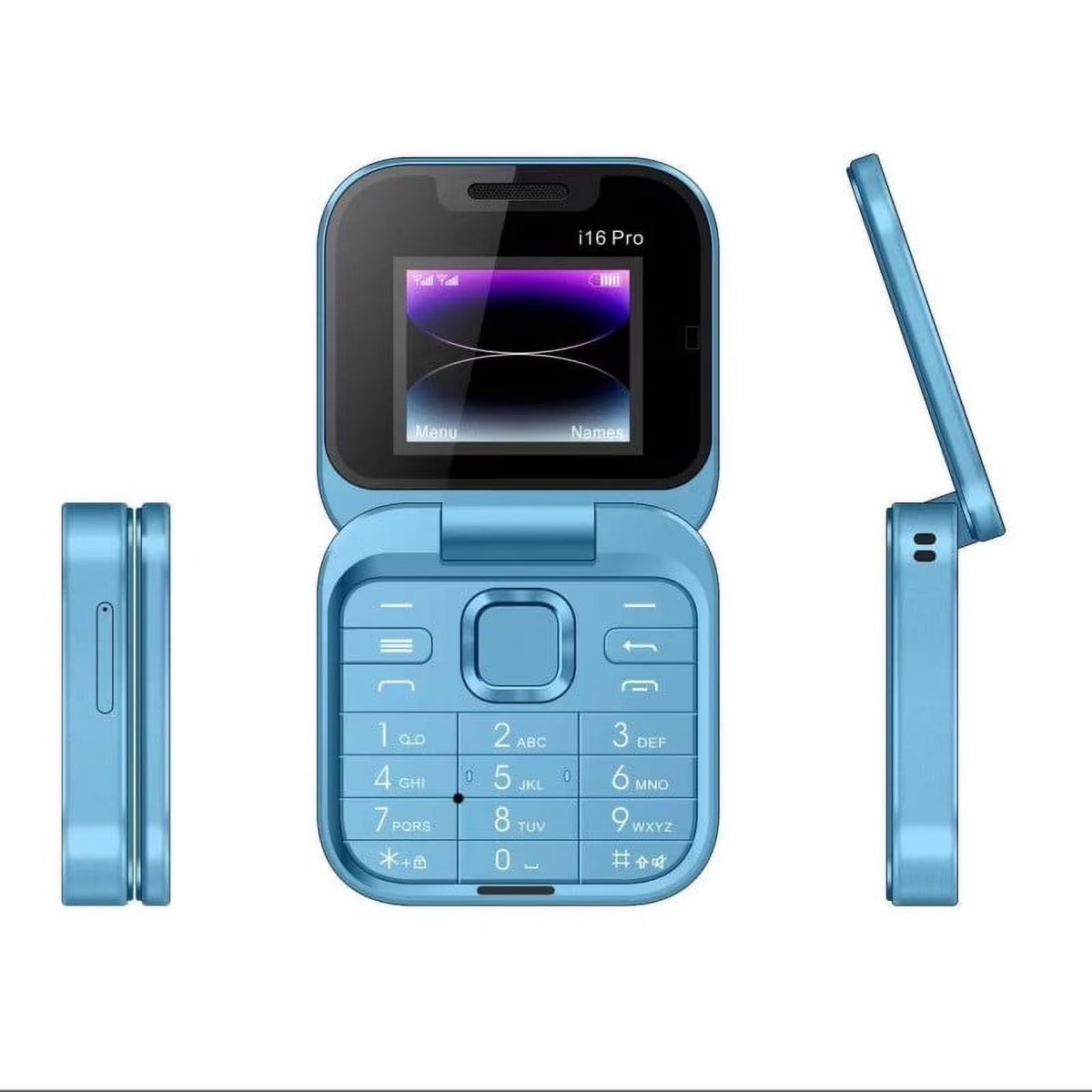 Dual Screen Flip Mini Feature Phone with Large Keypad & Long Battery Life